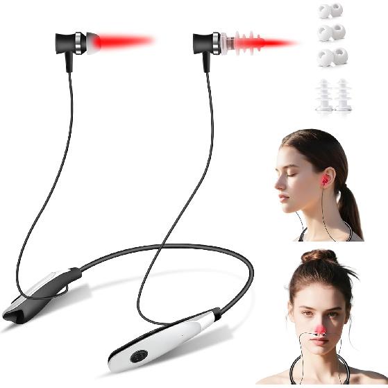 Red Light Therapy for Nose & Ears, 2-in-1 Infrared Nasal Therapy Device, Red Light Therapy for Ear Relief, Portable Light-weight Soothing Device with