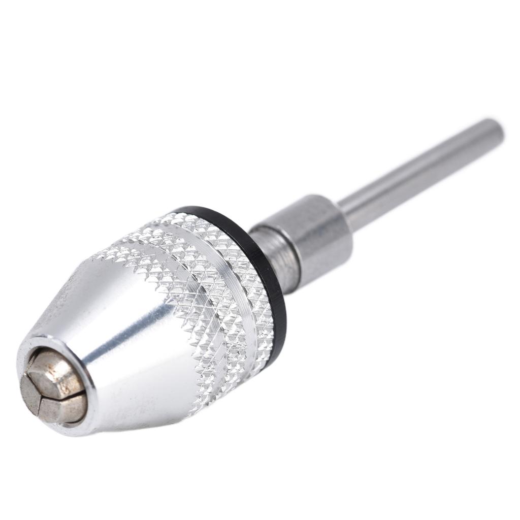 Nøkkelløs borechuck adapter for slagtrekker 3 kjefter 1/8in rundt skaft 0.3?3,4 mm Sølv