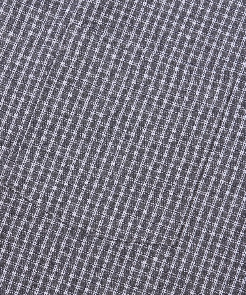 AGOD Open Collar Check Half Shirt [Black]