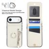 For iPhone Air Case Zipper RFID Blocking Retro Leather + TPU Phone Cover with Kickstand