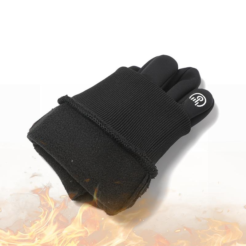 Full Finger Cycling Gloves Winter Gloves Mens Anti Slip Thermal Windproof Mittens