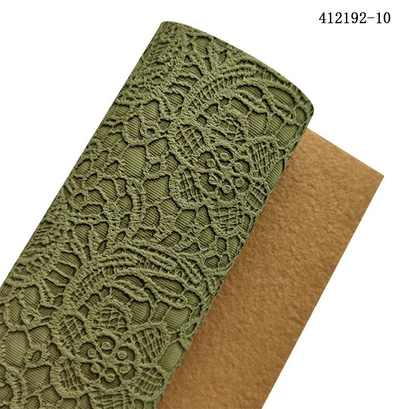 1 Yard Flower Textured Embossed Faux Leather Roll Synthetic Fabric for DIY Handmade Projects Leather Bows Jewlery Making