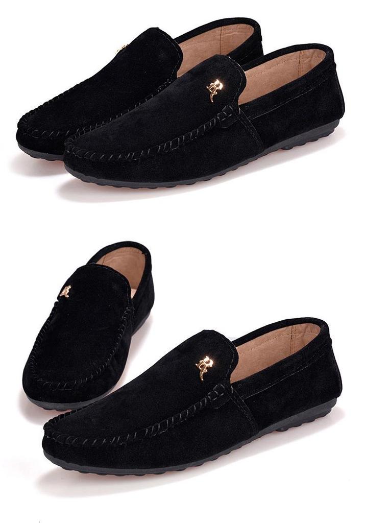 Men's Korean Style Slip-On Loafers – Trendy, Casual, Non-slip Cloth Driving Shoes