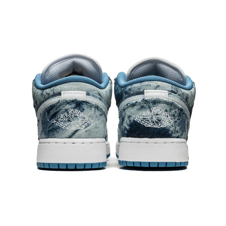 Jordan Air Jordan 1 Low top Vintage Basketball Shoes GS White DM8947-100(TeamB-)