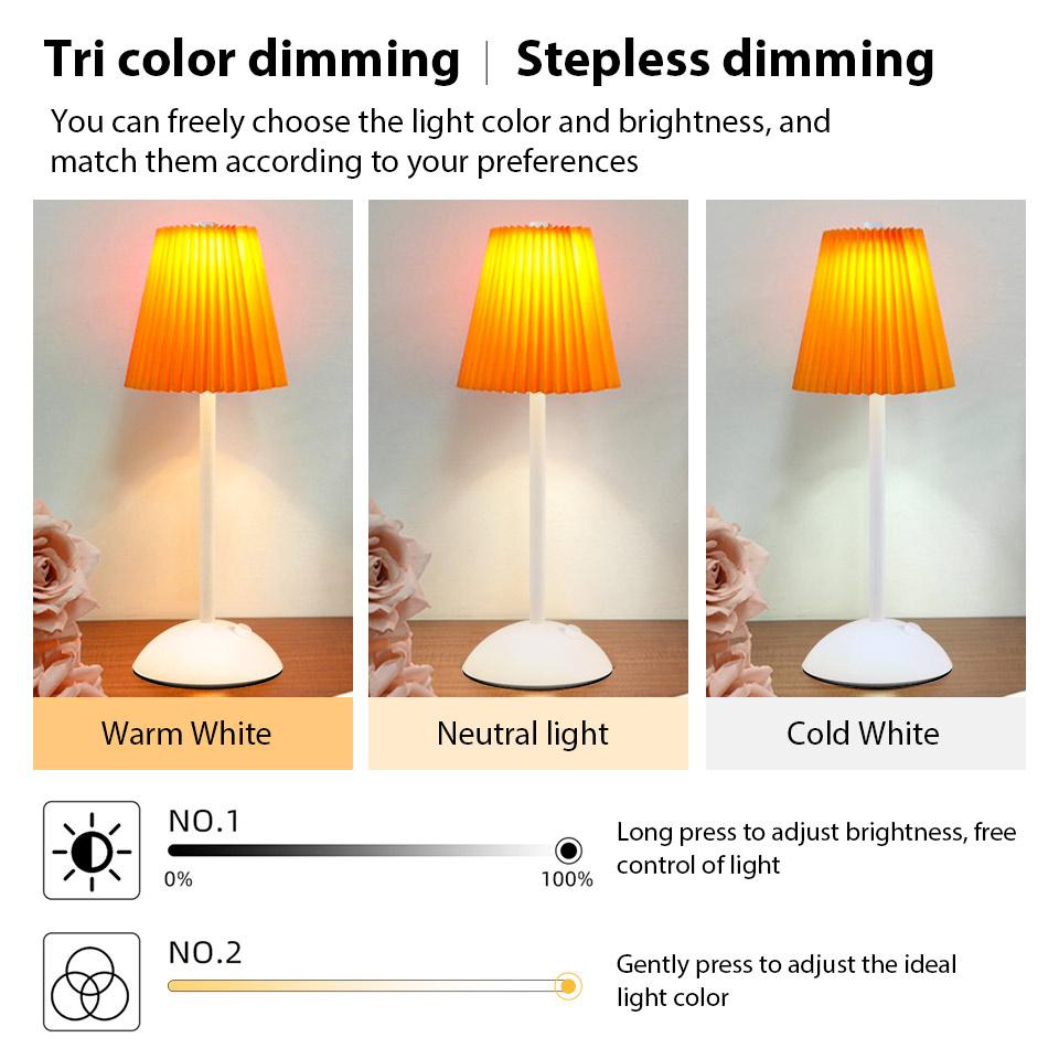 Rechargeable LED Table Lamps Touch Desk Lamp Wireless Night Light Restaurant Bar Desktop Mood Lighting Bar Decoration