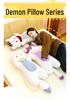 Devil Cat Plush Cushion Doll - Cartoon Animal Sleeping Backrest for Girls