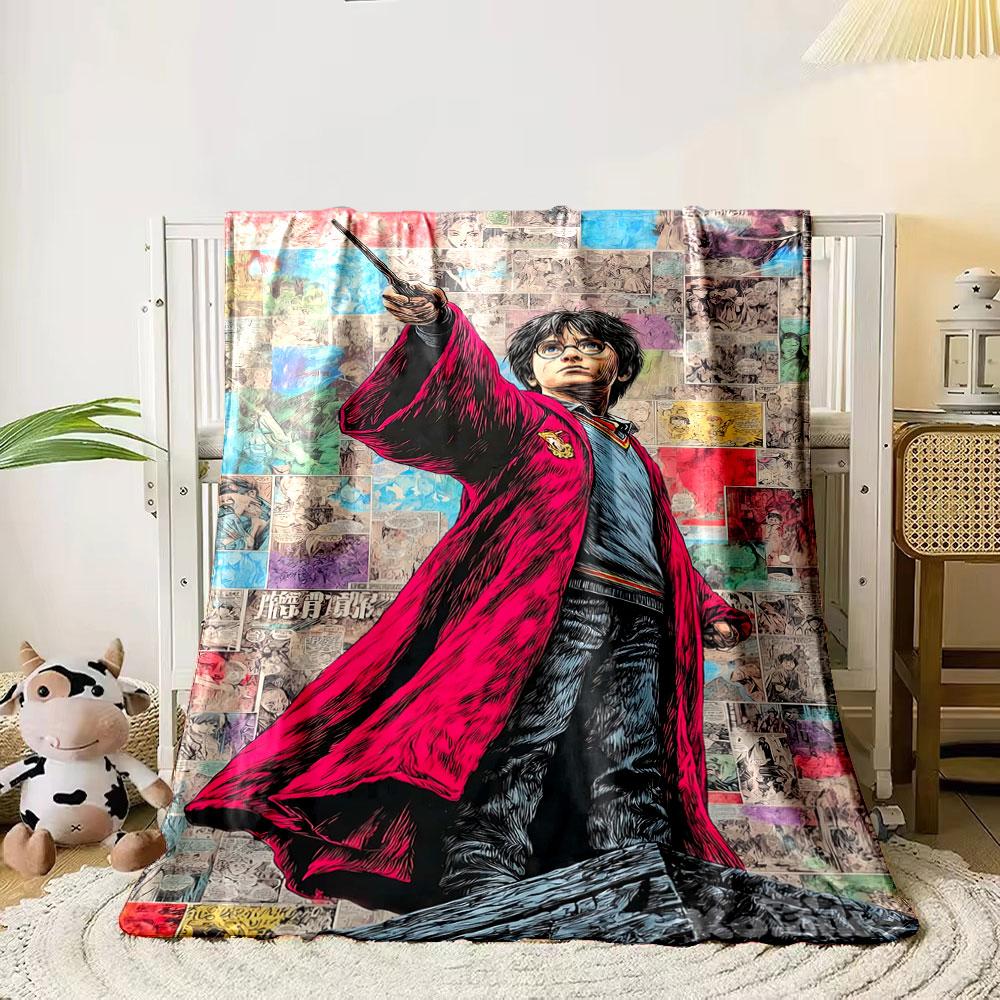 A bold figure in red, set against a vibrant, comic-style collage background. for all seasons blanket lunch break throw gift 80cm x 120cm