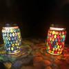 Solar Mosaic Lantern Light IP44 Waterproof Inlaid Fade Resistant Mosaic Glass Light