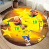 Neymar Round Area Rug,Carpet Rug for Living Room Bedroom Sofa Playroom Decor,Non-slip Floor Mat