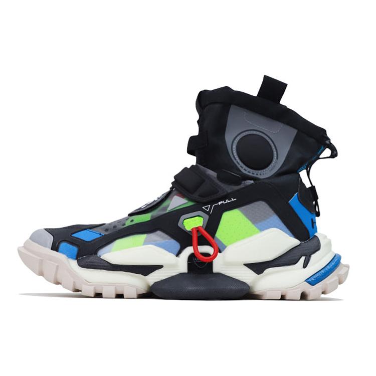 

Li Ning 2.0 Hi Dw Зручні Високі Вінтажні Баскетбольні Кросівки Унісекс Чорно-Сині AGBQ108-1 40
