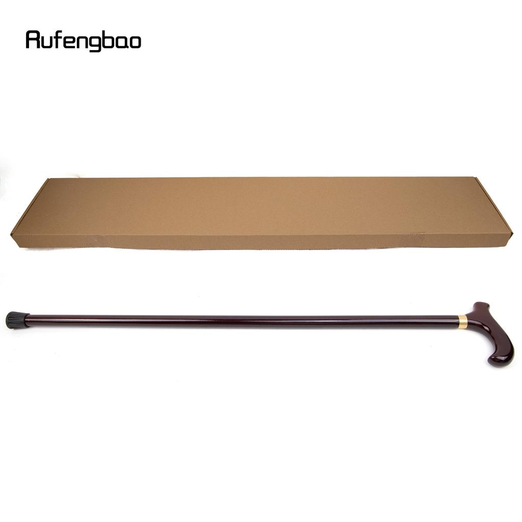 Red Wooden Single Joint Fashion Walking Stick Decorative Cospaly Cane Halloween Mace Crutch Wand Crosier 92cm