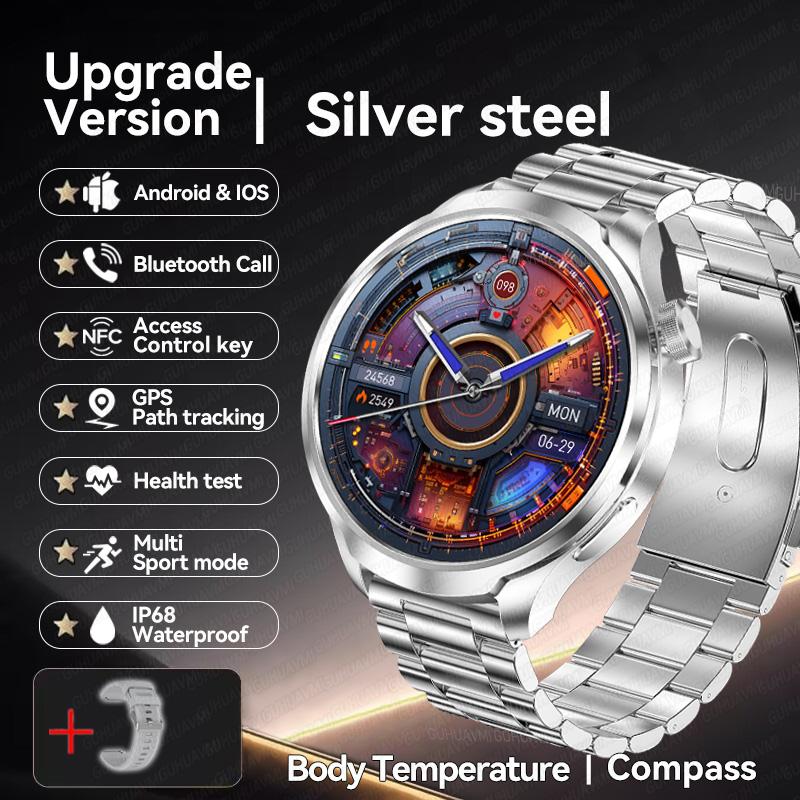 New Brand Global Version Smart Watch 1.85"AMOLED GPS Track Bluetooth Call 410mAh Battery NFC IP68 Waterproof Smartwatch Men