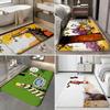 C-Calvin Und Hobbes Selbstklebende Kunst Bodenmatte Weiche Flanell Eingangstür Matte Rutschfest Saugfähig Badezimmer Schlafzimmer Bodenteppich