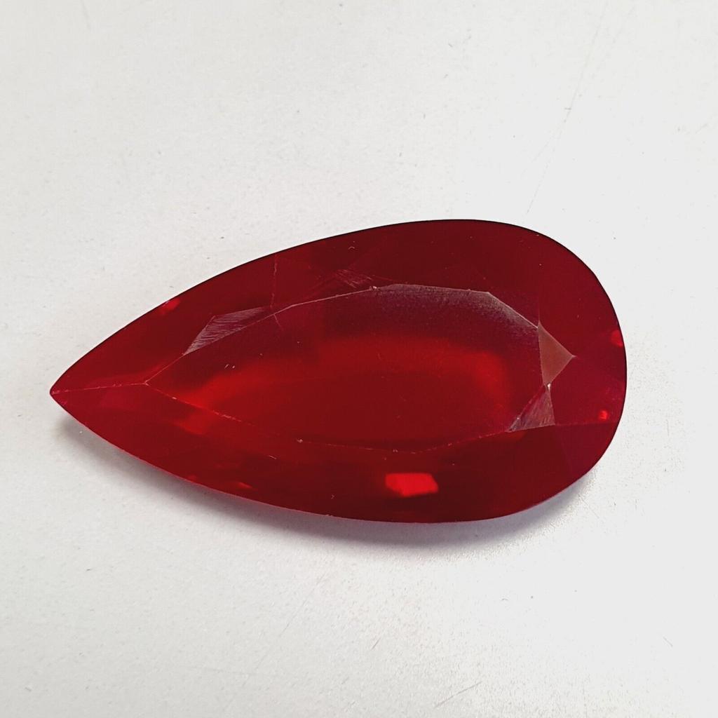 Certified Natural Red Ruby 90.09 Ct Pear Mozambique Heated Gemstone M064 L5Z40