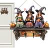Witch 2D Flat Keys Holder Wall Decoration Accessories Hook Vintage Outdoor Garden   Flat Wall-Mounted Keys Holder Halloween Deco
