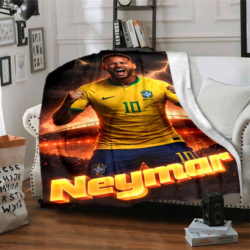 1pc Neymar1 Blanket, Gift, for Men and Women, Soft Blanket, Good for Sofa Bed Couch Travel, Lightweight Flannel Blanket
