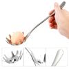 1 st Sked Multifunktionell Nudelskopa Matavskiljare Rostfritt Stål Spaghetti Pasta Durkslag Ösked Nudelavskiljare Verktyg