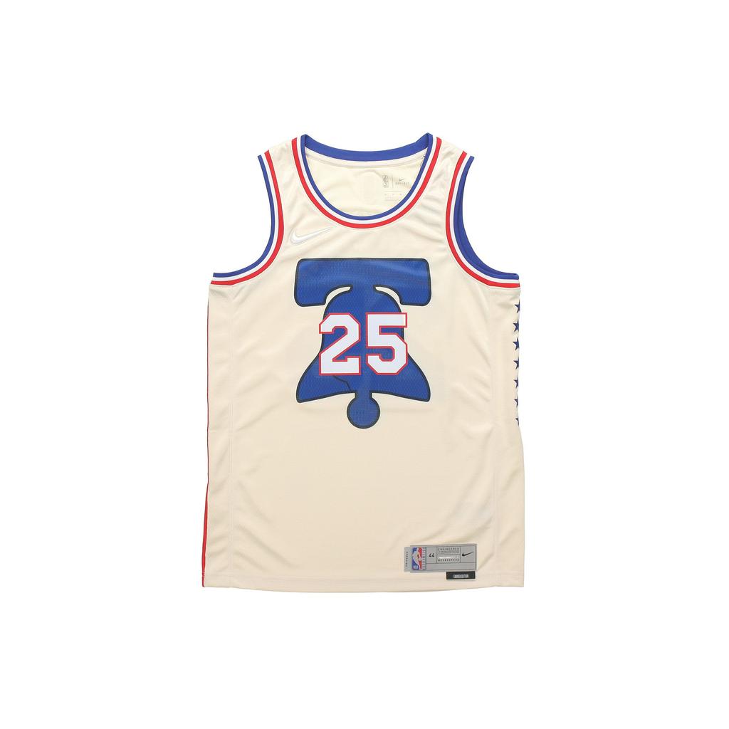 Nike Nba Regular Fit Swingman Jersey Earned Edition Simmons Philadelphia 76ers Fan Version Men jersey Beige CN9964-211