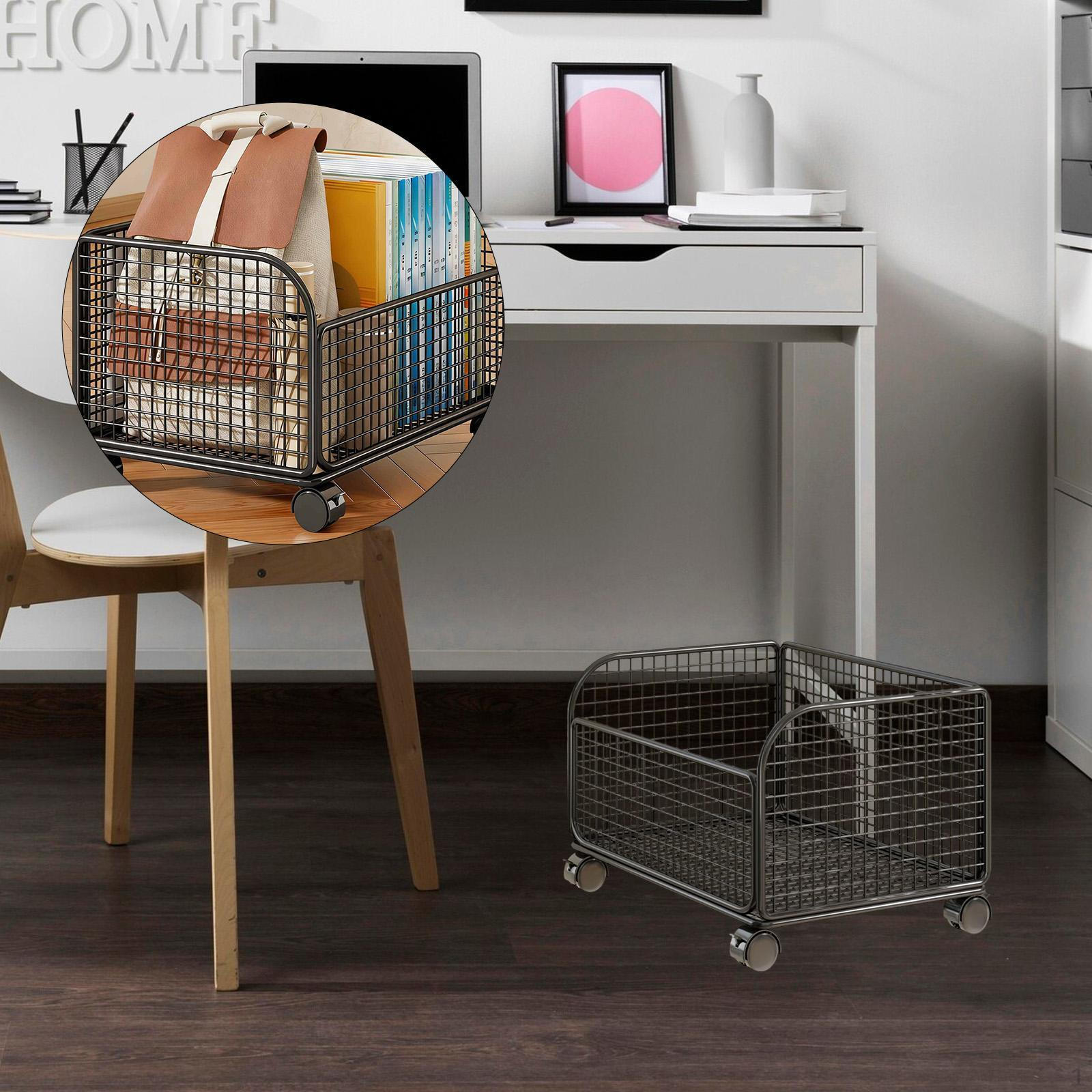 File Trolley with Wheels Portable Indoor Storage Trolley Bookshelf Closet Organizer Black Single 1790₽