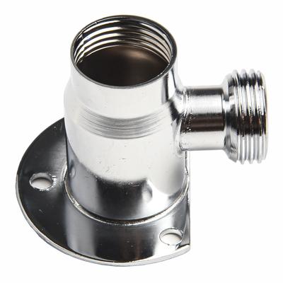 90 Degree Angled Elbow with Wall Flange for Mounting Exposed Shower Valves Compatible with Standard 1/2 IPS Plumbing Connections