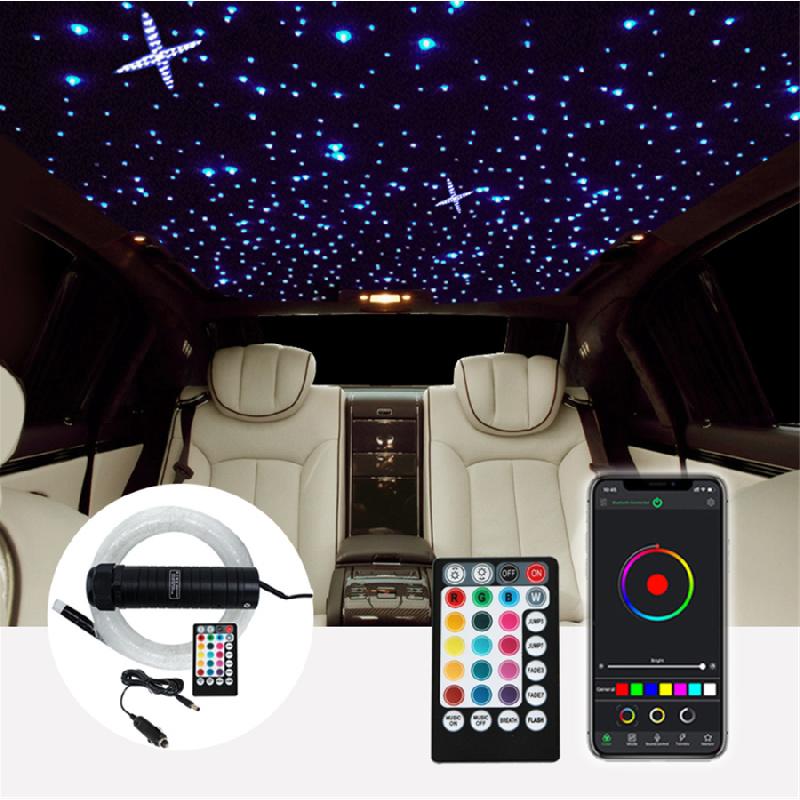 Auto Dach Sternenlicht DC12V 6W RGB LED 150 Stück Glasfaserlicht RF Fernbedienung