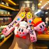 New Creative Kirby Cartoon PVC Doll Keychain Pendant Couple Bag Pendant Kirby Food Three-dimensional Doll Car Keychain Pendant