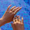 Yori Statement Stainless Steel Delicate Shiny Cubic Zirconia Ring High Quality 18K Gold PVD Plated Finger Jewelry Gift