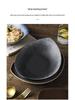 Japanese Olive Stone Pattern Ceramic Plate for Pasta and Pizza
