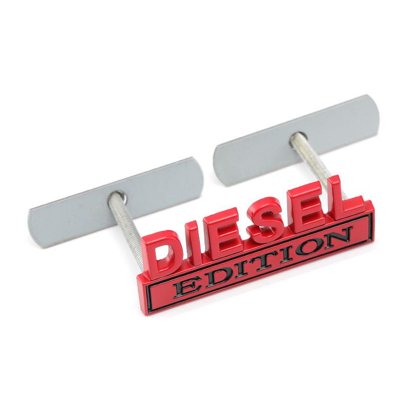 Diesel Logo Edition Emblem Badge Front Hood Grille Car Sticker for Jeep Compass Renegade Ford RS200 F150 F250 F350 Silverado RAM AF3