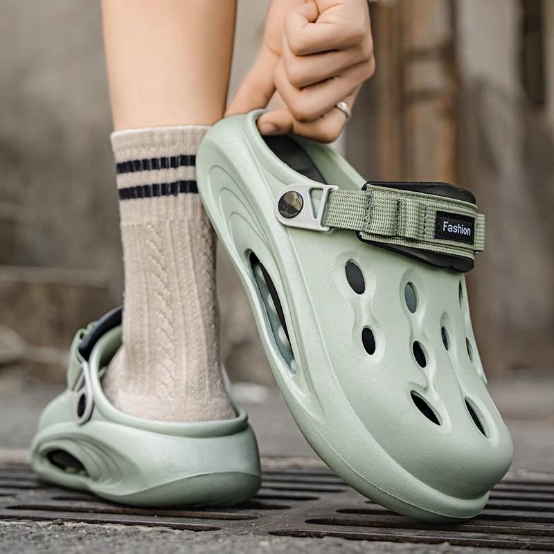 Lochschuhe Herren Sommer Oberbekleidung Tasche Kopf Hausschuhe Sport Doppelfunktion Strandschuhe Große Größe