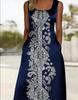 Fashion Floral 3D Printed Pattern Women Mini Dresses Summer Sleeveless 3D Printed Beach Casual Ladies Dress  Ladies Clothes