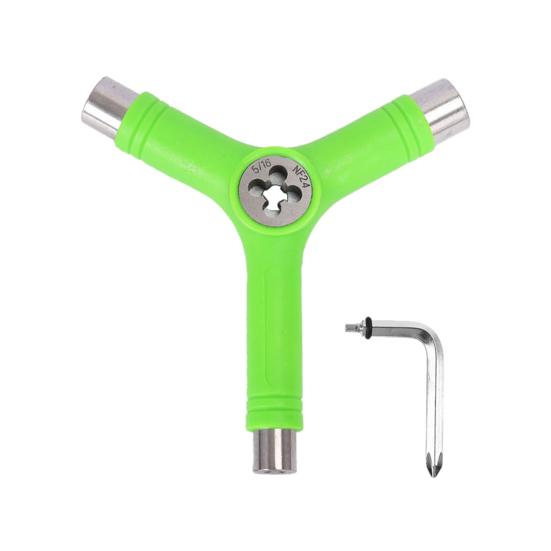 

Шестигранный ключ, универсальный дизайн, многофункциональный портативный скейтборд, Y-инструмент, аксессуар для скейтборда зелёный