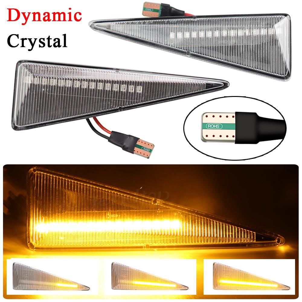 2pcs Led Dynamic Turn Signal Side Marker Light Sequential Blinker Lamp For Renault Espace MK4 Vel Satis Wind Avantime Megane 2