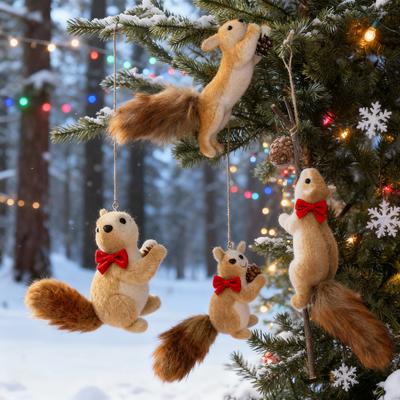 Weihnachtshörnchen Figur Schaumstoff Leichtes Hörnchen Ornament Lebensechtes Hörnchen Dekoration Weihnachtsbaum Tischmittelstück