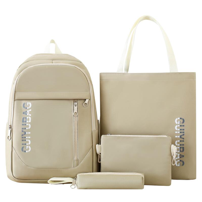 

Сумка большой вместимости Простой однотонный Универсальный рюкзак Новый модный трендовый рюкзак