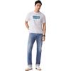 Levis Comfortable Casual Logo Print Round Neck Short Sleeve T-Shirt Men T-Shirts White 001AM-0004