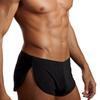 Solid Color Casual Men Elastic Waistband Split Shorts Underwear Home Sportswear