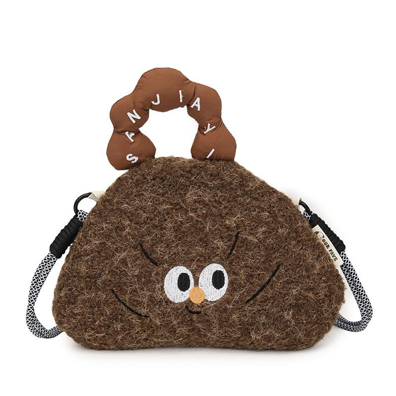Autumn and Winter New Women s Bags, Cute Cartoon Mobile Phone Bags. коричневый