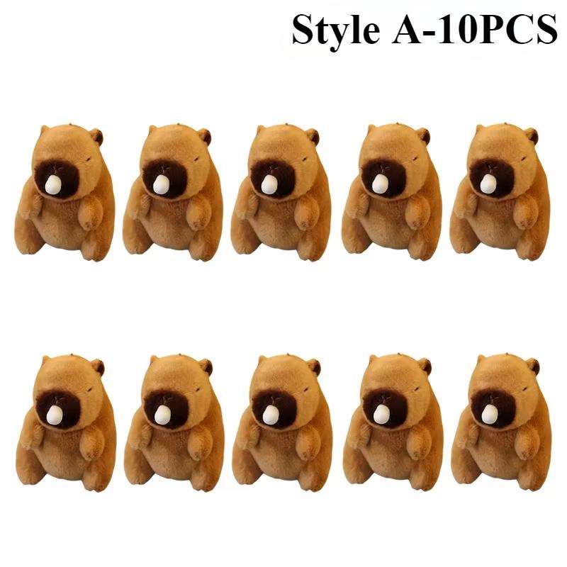1-20PCS Spit Bubble Capybara Plush Keychain Capybara Pendant Plush Toy Bag Pendant Doll Gift Pendant Cute Car Keychain