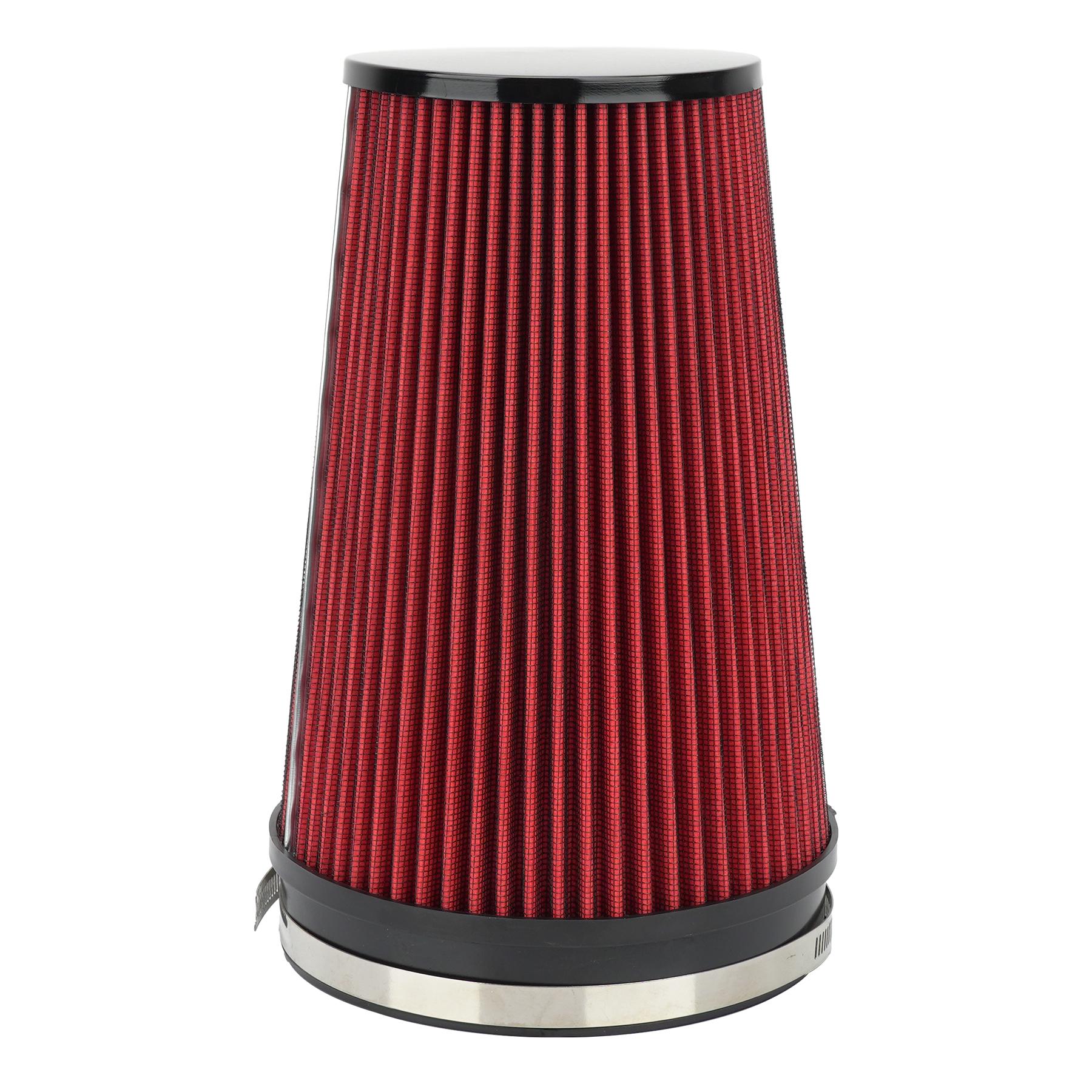 

Universal High Flow Cone Air Filter 150mm 6inch for Cold Intake Pipe Racing Car Engine Air Inlet Washable Cold Air Intake Filter 6inch Red