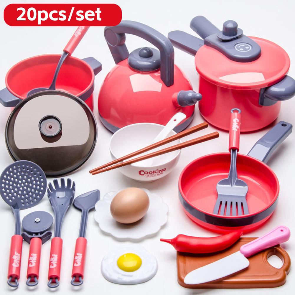 

20/51/61 шт. Детский игровой кухонный набор, ролевые игры, набор игрушек для готовки, набор игрушек для малышей, игрушечные кастрюли и сковородки для детской кухни 20pcs