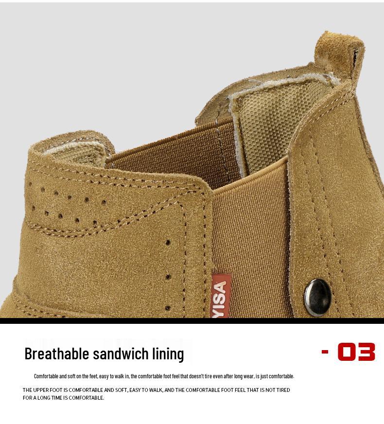 Men's Work Safety Shoes, Anti-smash, Puncture & Heat Resistant, Fireproof Welders' Footwear
