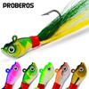 Small Lead Fish Long Cast Sinking Jig with Feather Hook: Metal Hard Bait