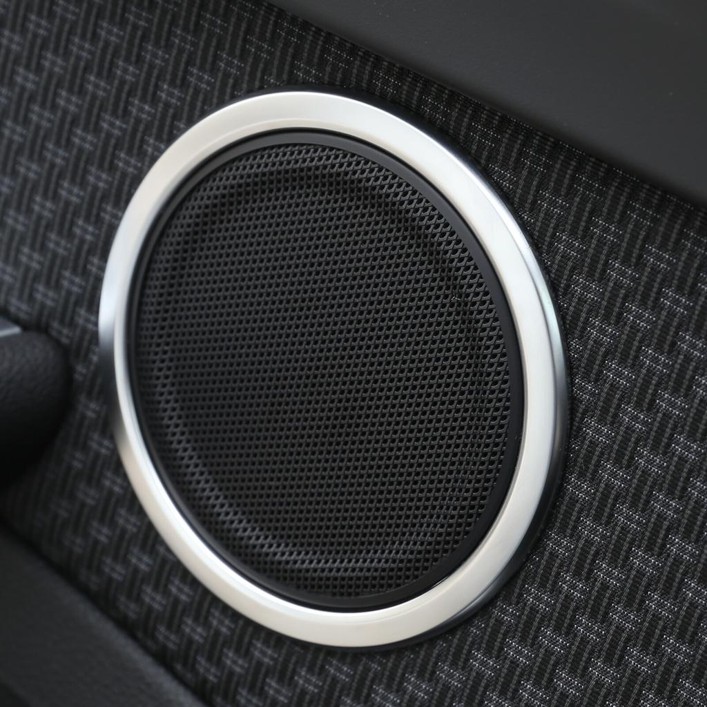 2PCS ABS Silver Door Horn Speaker Ring Cover Trim For Toyota Supra -24