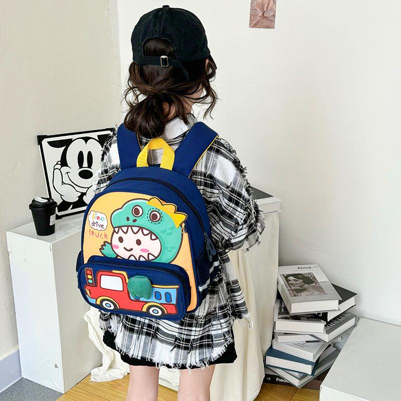 Childrens Cartoon Backpack With Nylon Material And Breathable Air Cushion Straps For School Use