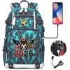 2026 Sports Soccer USB Large Capacity Backpack for Middle High School Students Travel Unisex
