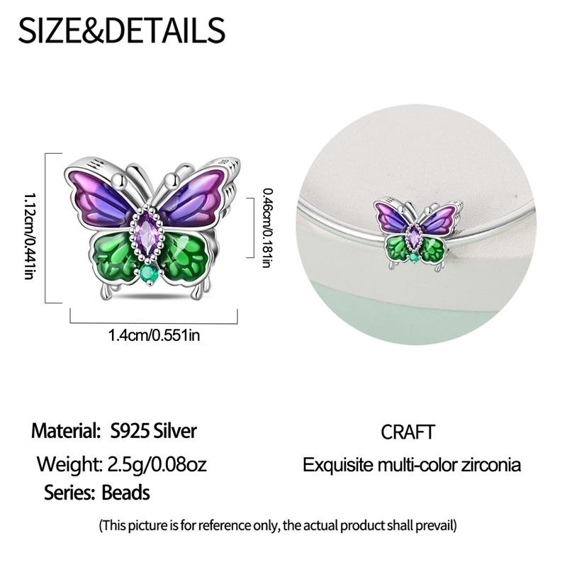 Original Copper Charms Butterfly Cactus Honeybee Flower Potted Plant Beads Pendants Fit Bracelets Diy Jewelry Gift