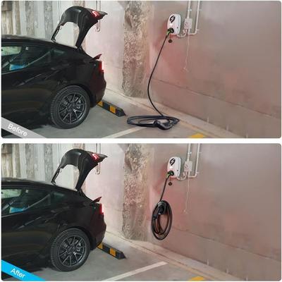 EV Charger Holder, Wall Mount Charging Cable Holder Organizer, Electric Car Charger Cord Holder for J1772 for European Standard