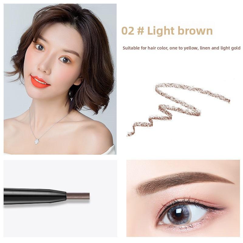 1.5mm Ultra-Fine Double-Ended Eyebrow Pencil Waterproof Smudge-Proof for Natural Brows