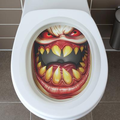 Halloween Denti dell'Orrore Bocca Grande Bagno Decorazione Bagno Adesivo per WC
